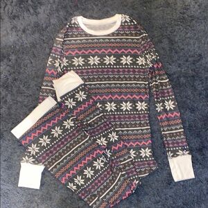 Cuddl Duds Black and White Pajama Set Intimates & Sleepwear